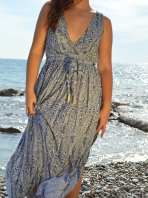 Robe Longue chikita Bleu Beige