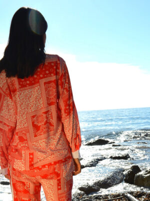 Chemise Manche Longue Zorarouille  Rouge Blanc