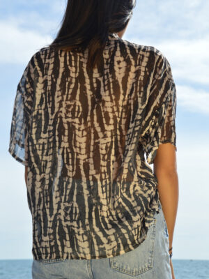 Blouse Reinette Noir Beige