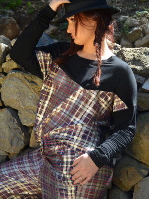 Top lili 80 noir imprimé