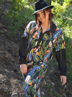Chemise Abdelkader paresseux  noir imprimé
