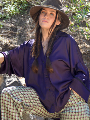 Chemise Palateau soie Violet