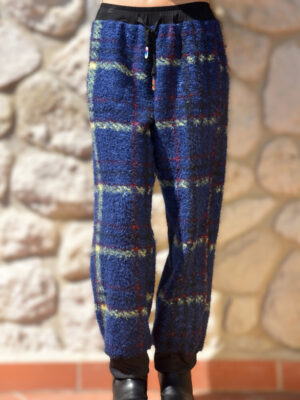 Pantalon Mall jacquart bleu electrique fluo