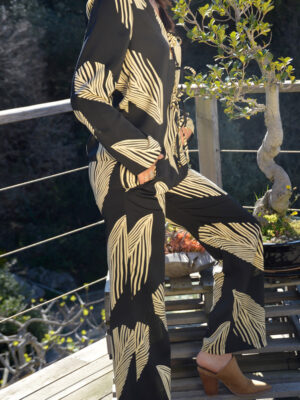 Pantalon Porto palme noir