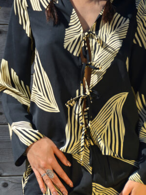 Chemise Wild palme  Noir imprimé