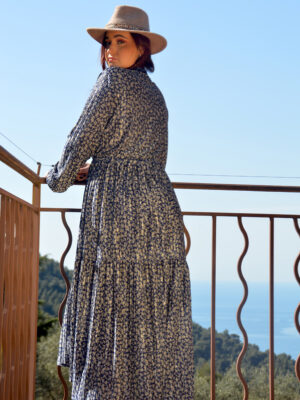 Robe longue Branche Fleurs