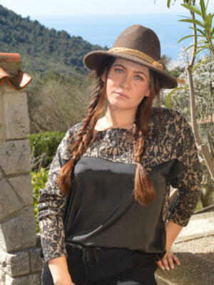 Top Lili rococo noir