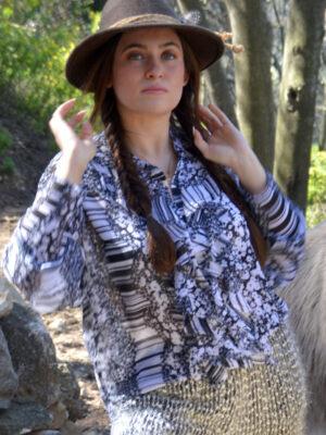 Blouse Reine Imprimé N/B