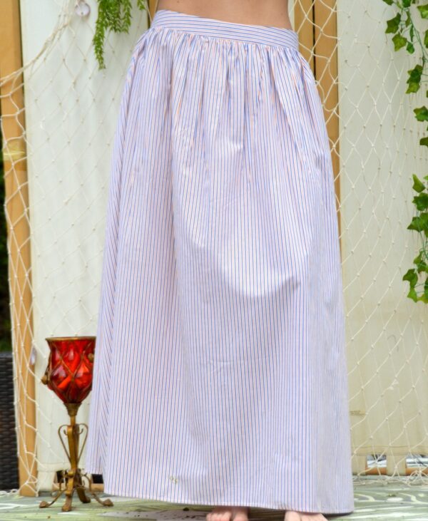 Jupe longue Capri orange rayures