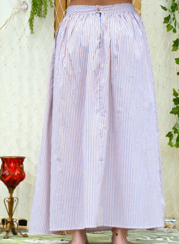 Jupe longue Capri orange rayures