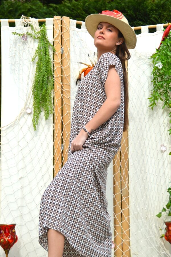 Kaftan Newabja coton bi-couleur