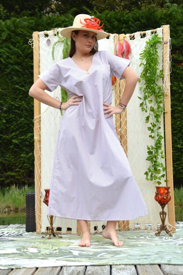 Robe longue Nouille orange